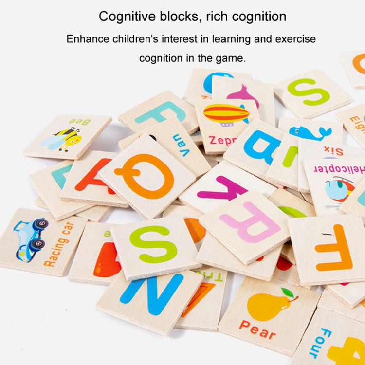 English Words Numbers Fruit Cognition Enlightenment Puzzle Wooden Toys Early Learning Matching Box