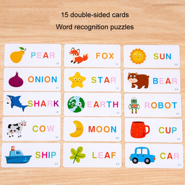 English Words Numbers Fruit Cognition Enlightenment Puzzle Wooden Toys Early Learning Matching Box