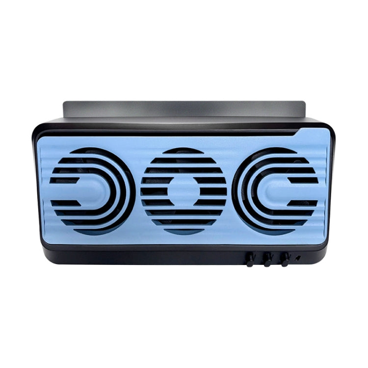 Solar Car Exhaust Fan Air Circulation Cooling Ventilation Fan - Black Blue