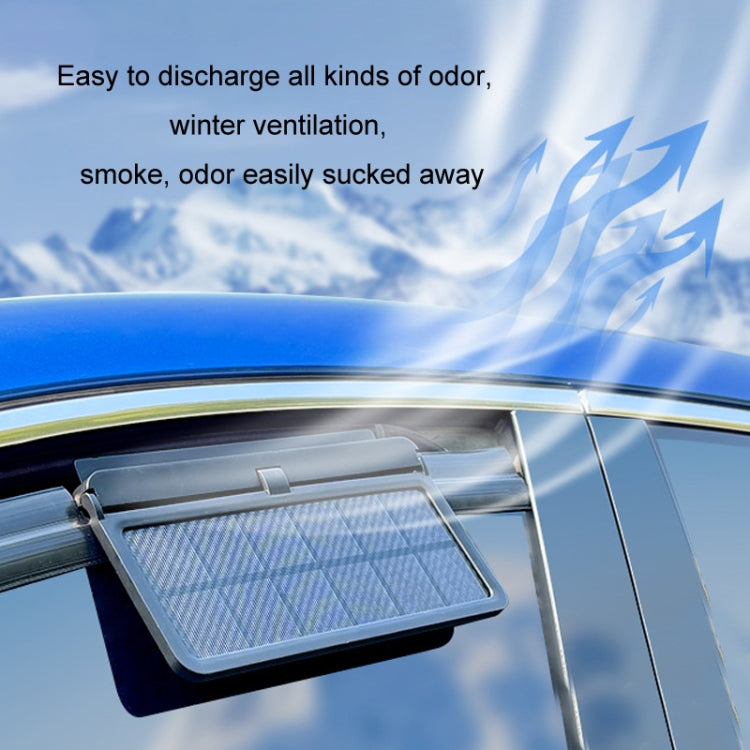 Solar Car Exhaust Fan Air Circulation Cooling Ventilation Fan - Black Blue