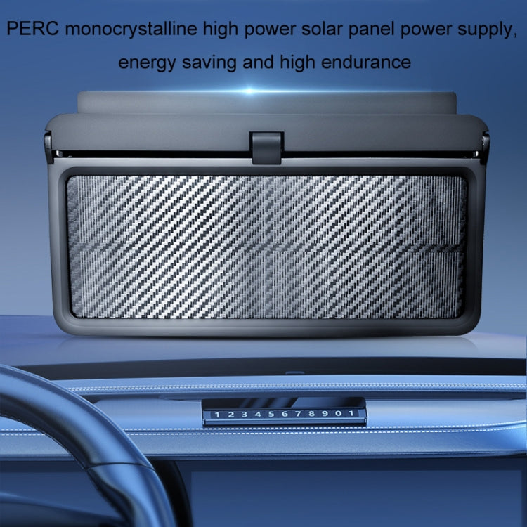 Solar Car Exhaust Fan Air Circulation Cooling Ventilation Fan - Black Blue
