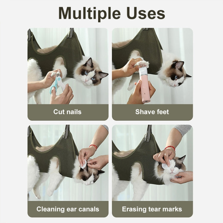 Multifunctional Anti-scratch Pet Grooming Fixed Bag Cat Bathing Tools, Size: S