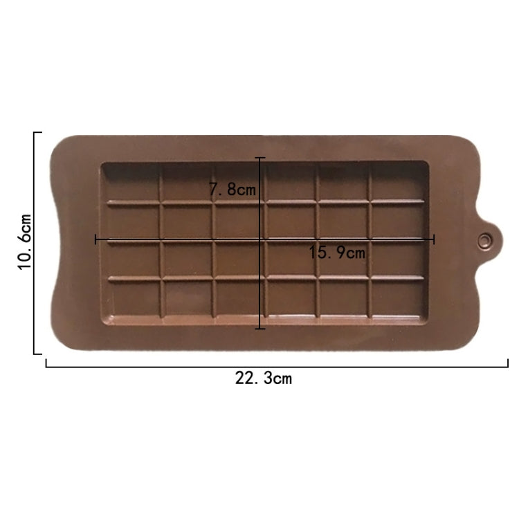 Full Plate Silicone Chocolate Block Mould High Temperature Resistant Baking DIY Mold - Chocolate Color