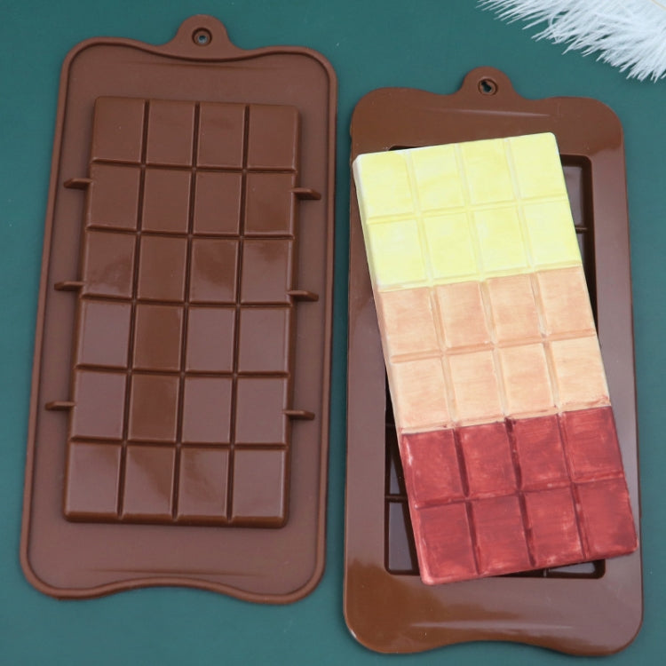 Full Plate Silicone Chocolate Block Mould High Temperature Resistant Baking DIY Mold - Chocolate Color