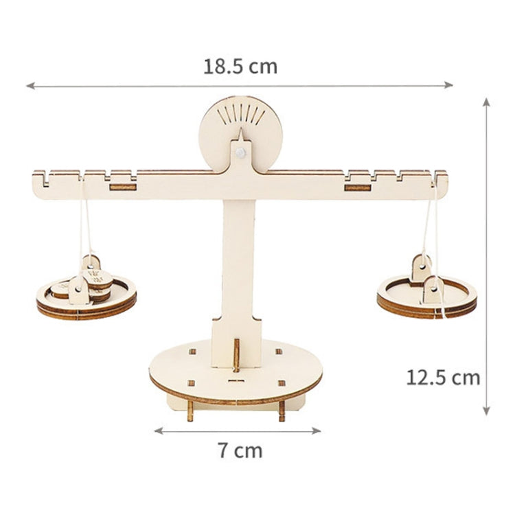 Homemade Balance Scale Kit Children Wooden Assembly Educational Toy Science Lever Teaching Aids