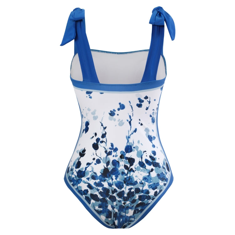 Retro Pattern One-Piece Hot Spring Outdoor Swimsuit Set, Size: XL