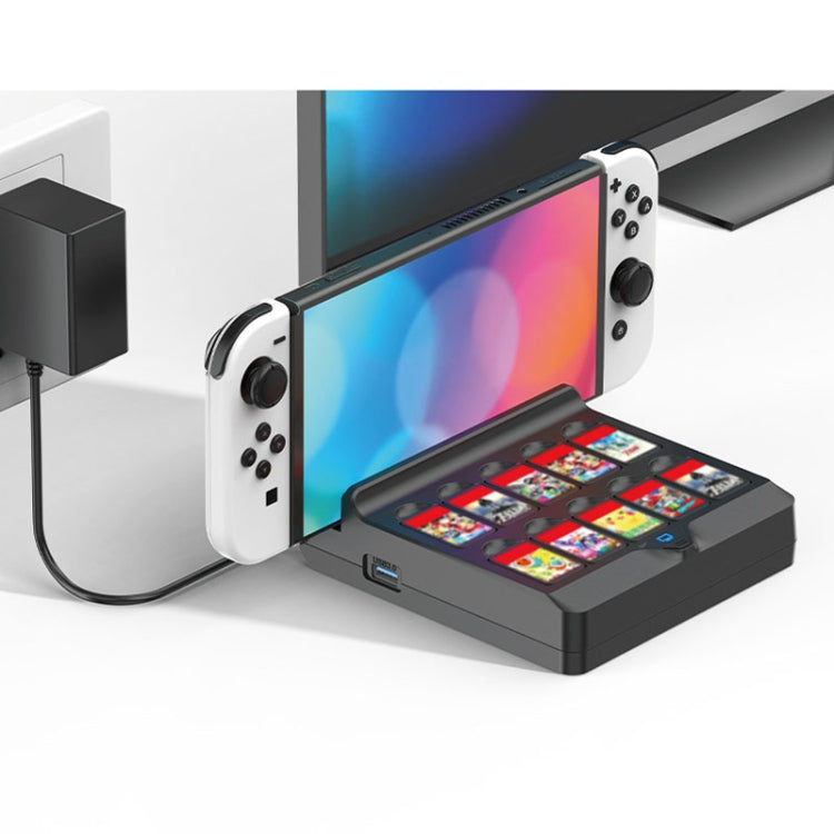 For Switch / Switch OLED Iplay NG-SW279 Cast Screen Charger Video Conversion Dock With Storage - Black