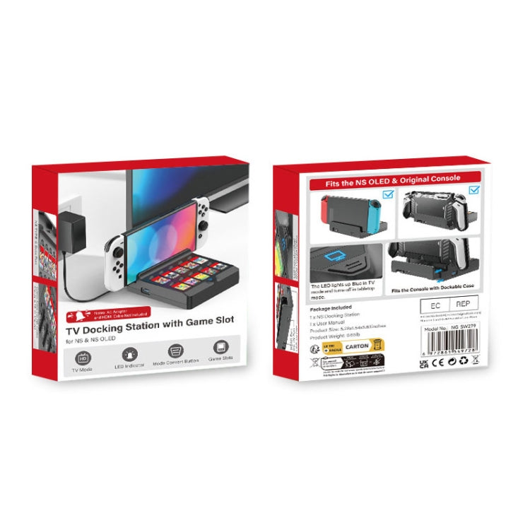 For Switch / Switch OLED Iplay NG-SW279 Cast Screen Charger Video Conversion Dock With Storage - Black
