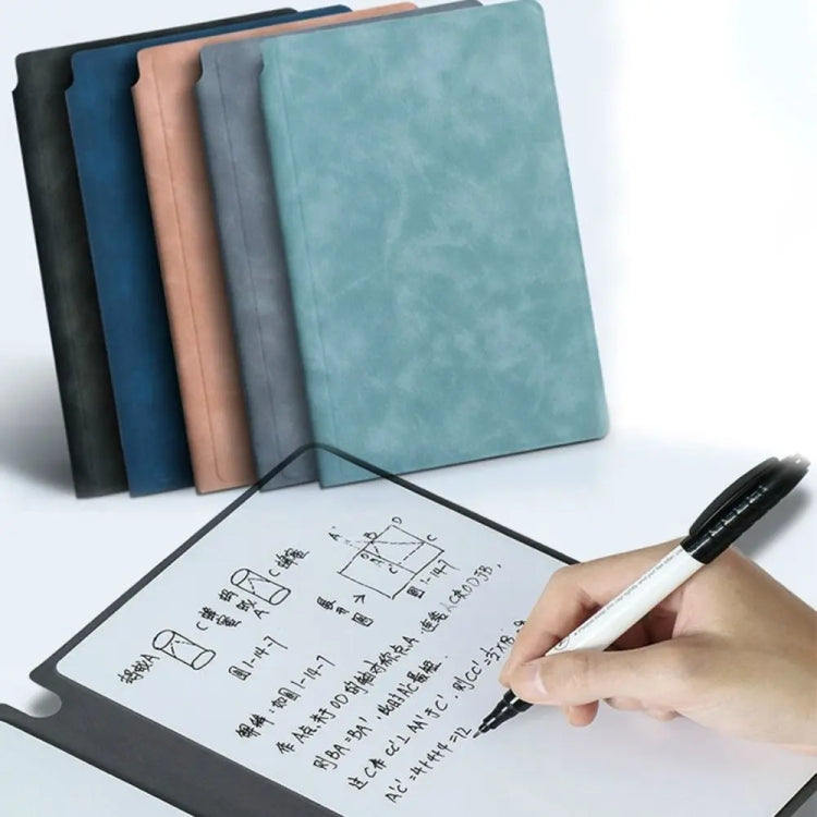 A5 Whiteboard Notebook Portable Erasable Draft Book Note Message Board - Black