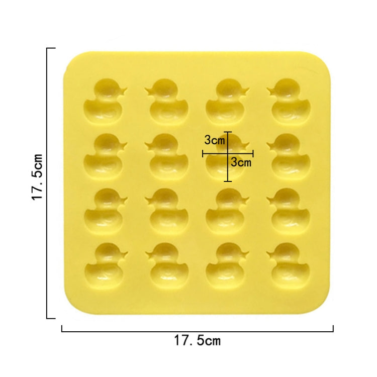 Cute Yellow Duck Silicone Chocolate Mould Fire Lacquer Wax Mold - Yellow