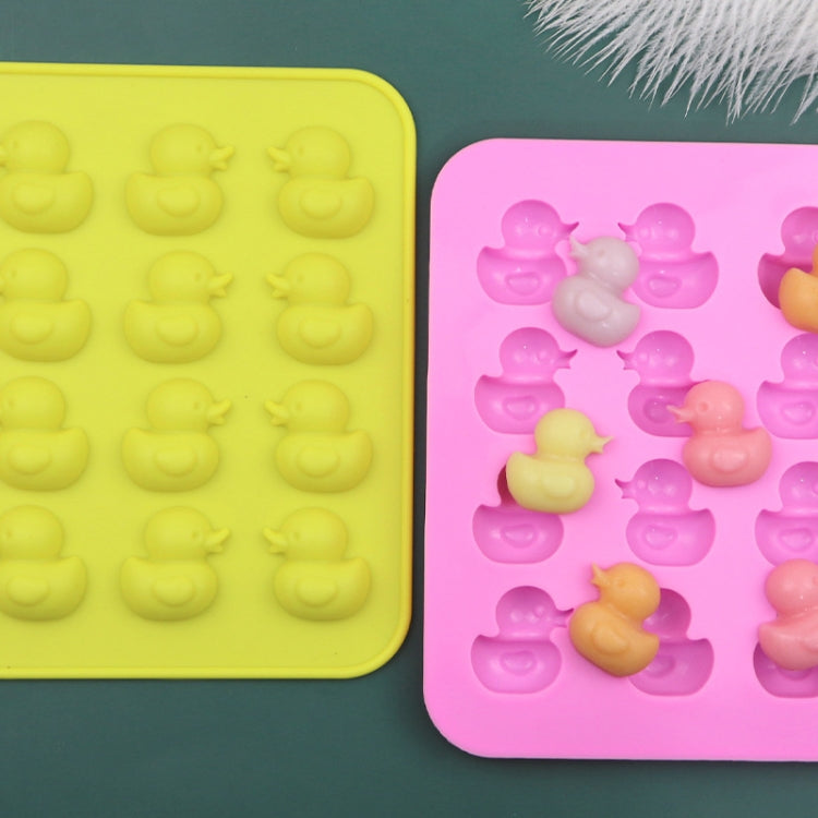 Cute Yellow Duck Silicone Chocolate Mould Fire Lacquer Wax Mold - Yellow