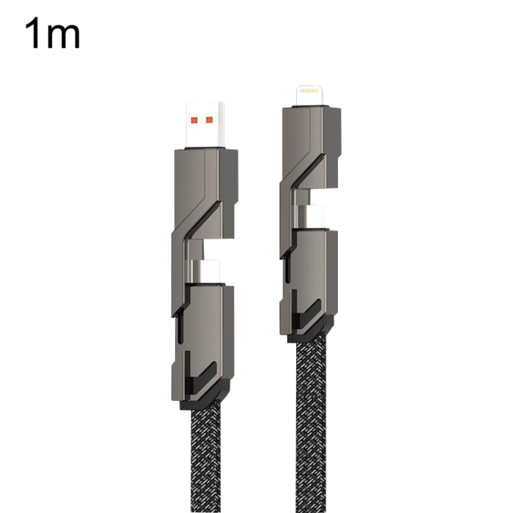 Mechatronic 4 In 1 Charging Cable Cell Phone Fast Charging Data Cords, Length: 1m