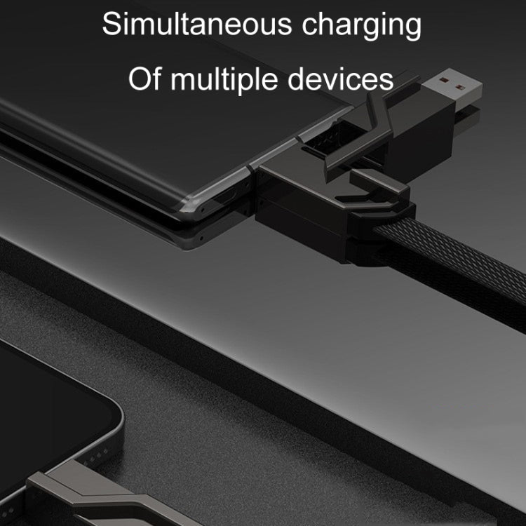 Mechatronic 4 In 1 Charging Cable Cell Phone Fast Charging Data Cords, Length: 1m