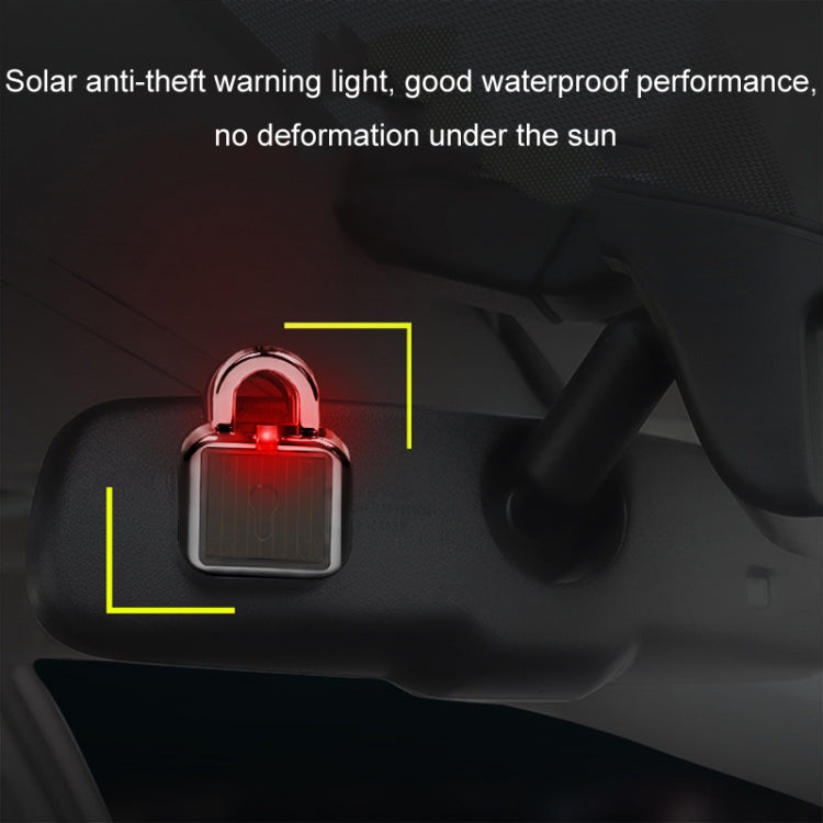Car Solar Flashing Atmosphere Anti-Theft Warning Lock Light - Three Color Light