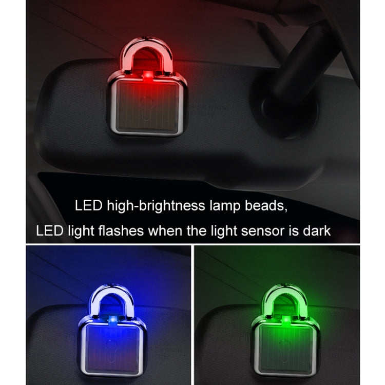 Car Solar Flashing Atmosphere Anti-Theft Warning Lock Light - Three Color Light