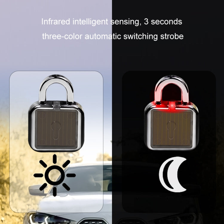 Car Solar Flashing Atmosphere Anti-Theft Warning Lock Light - Three Color Light