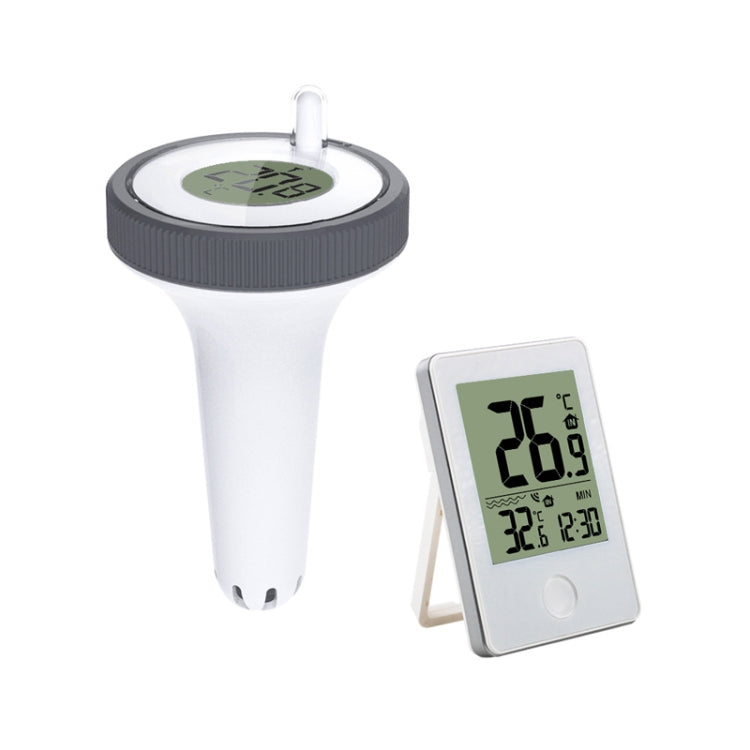Summer Pool Bathtub Thermometer Wireless Floating Fish Tank Temperature Meter - White