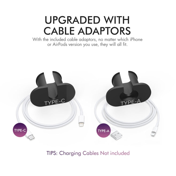AhaStyle PT28-3 For iPhone / Apple Watch / AirPods 3 In 1 Silicone Desktop Charging Storage Base Bracket