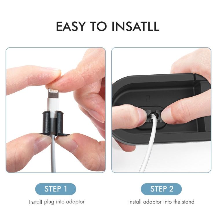 AhaStyle PT28-3 For iPhone / Apple Watch / AirPods 3 In 1 Silicone Desktop Charging Storage Base Bracket