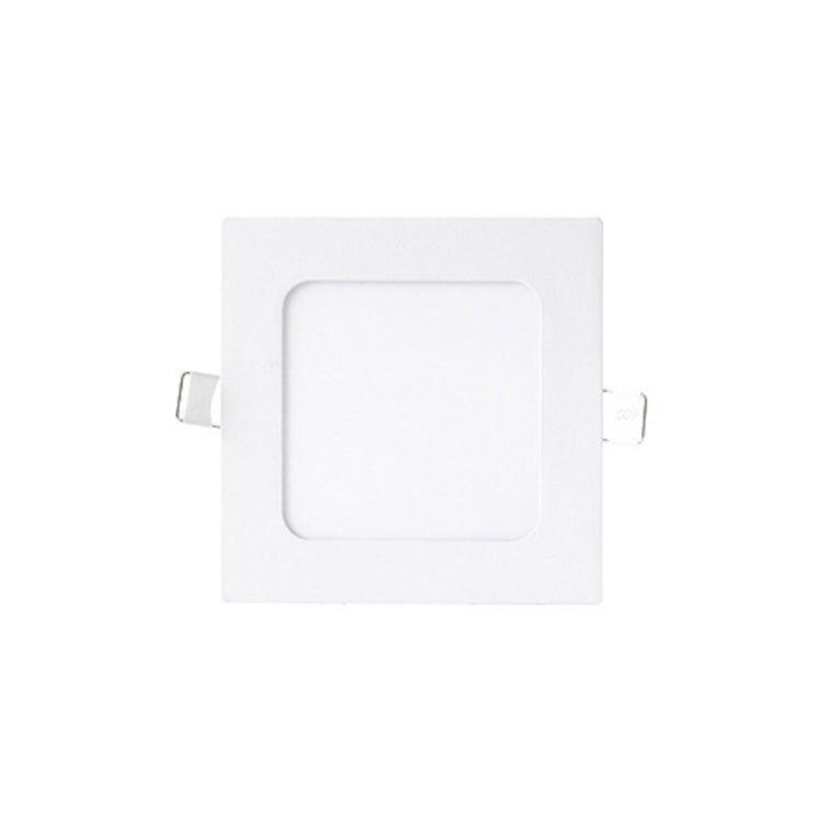 Recessed Concealed Ceiling Downlight Household Wide Voltage Thin Tube Panel Light, Model: 6W Square Opening 105mm