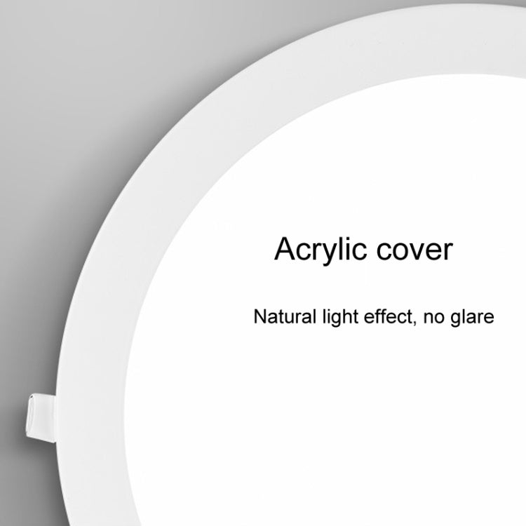 Recessed Concealed Ceiling Downlight Household Wide Voltage Thin Tube Panel Light, Model: 6W Square Opening 105mm