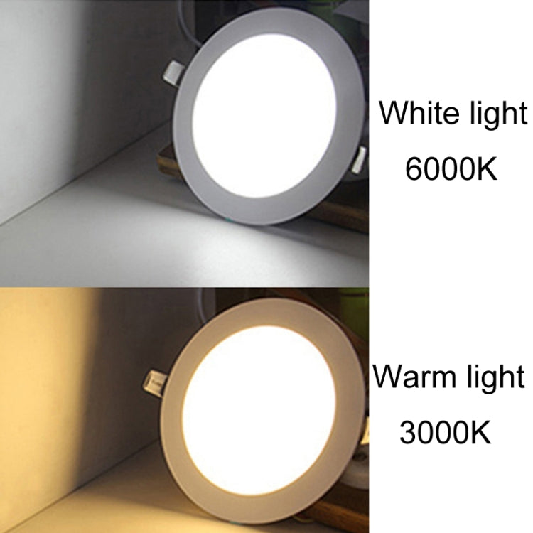 Recessed Concealed Ceiling Downlight Household Wide Voltage Thin Tube Panel Light, Model: 6W Square Opening 105mm