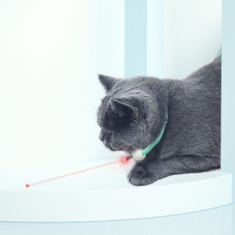 Smart Laser Cat Teaser Collar Adjustable USB Rechargeable Infrared Cat Teaser Stick - English Version