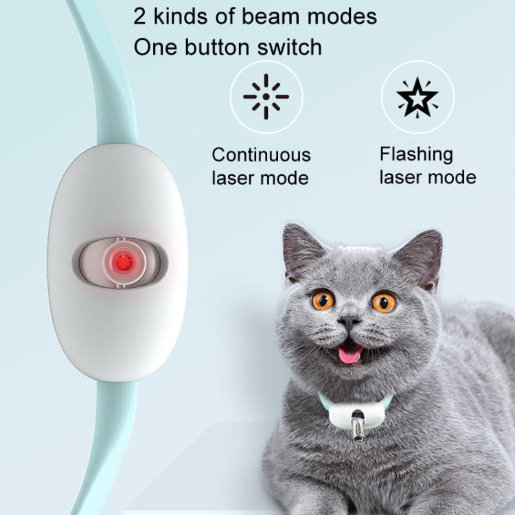 Smart Laser Cat Teaser Collar Adjustable USB Rechargeable Infrared Cat Teaser Stick - English Version