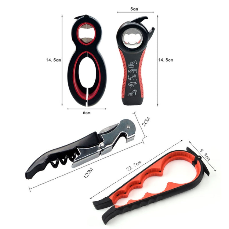 Multifunctional 4 In 1 Bottle Opener Household Saving Force Opener Style 1  - Blue