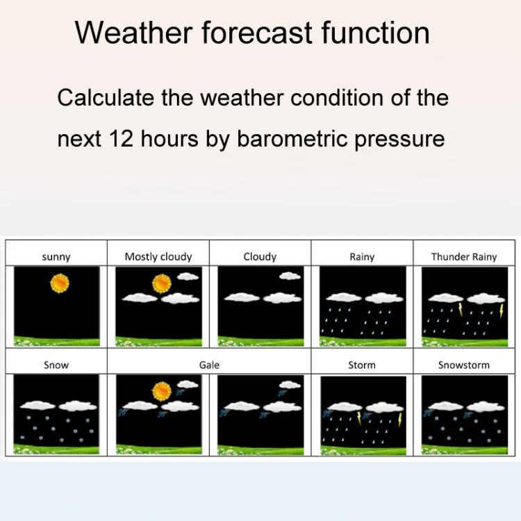 Wireless Weather Station Wind Speed Rain And Wind Direction Detection Weather Forecast Clock - Black