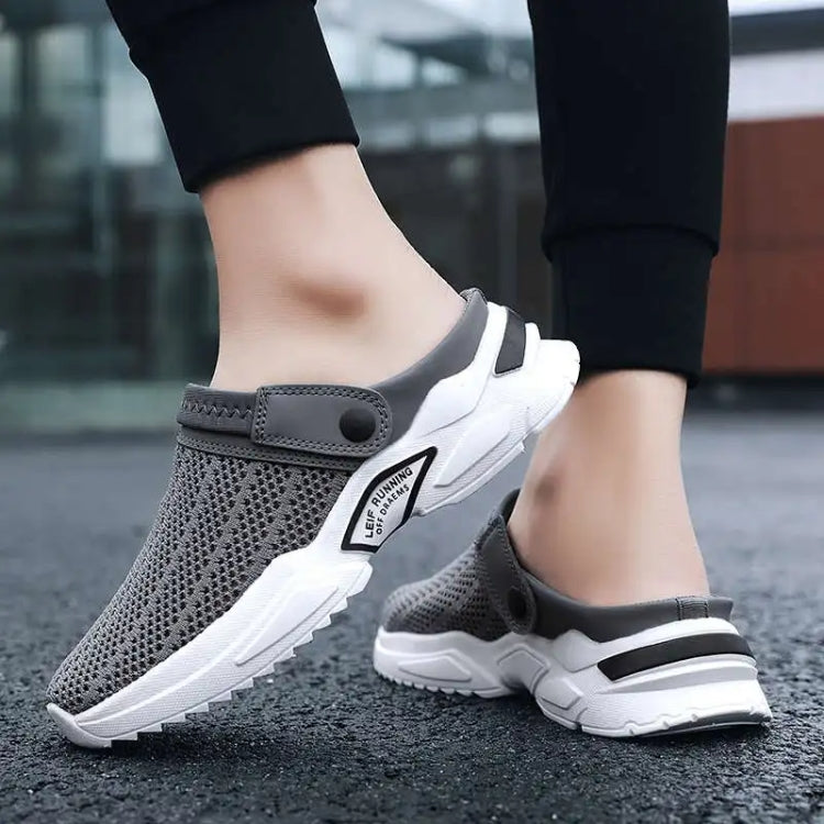 Summer Men Half Slippers Students Wrap Toe Hole Sandals Beach Shoes, Size: 41