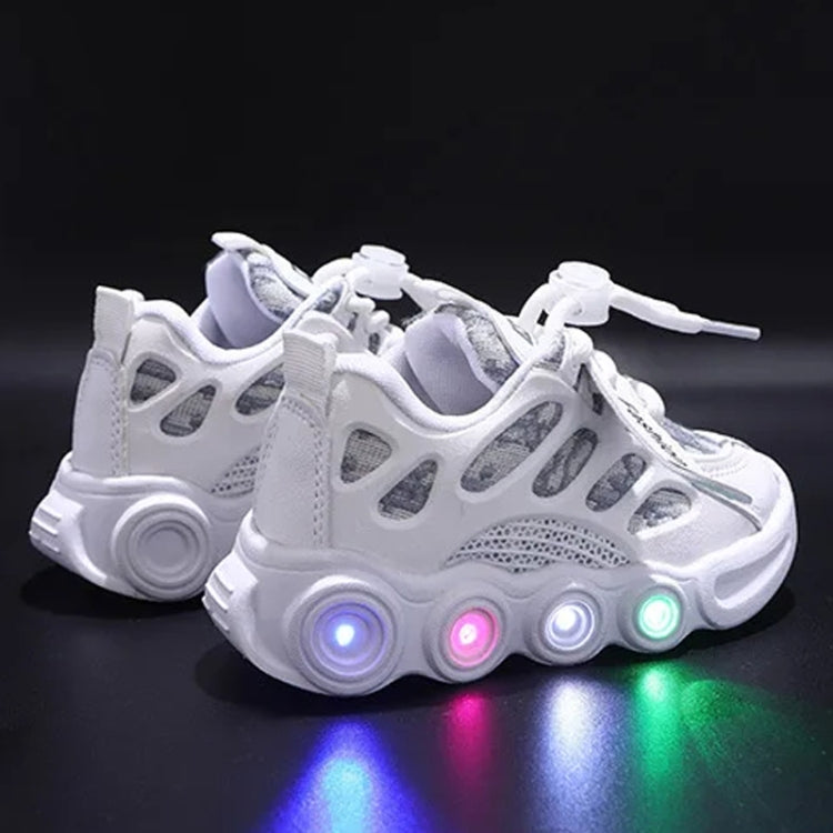 Children LED Light Shoes Webbing Fabric Breathable Luminous Casual Sneakers, Size: 27