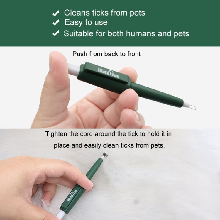 Pet Pest Catching Pen Cats Grooming Bug Scratcher Tick Clip Dogs Flea Removal Clip - Olive Green