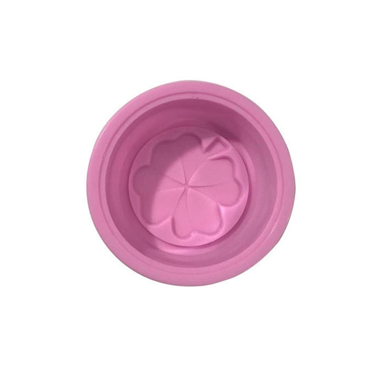 Single Hole Cupcake DIY Baking Molds Clover Handmade Soap Mould - Pink