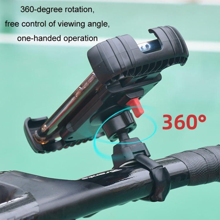 Bicycle Phone Holder Shockproof Handlebar For Fixing Shooting Equipment - Black