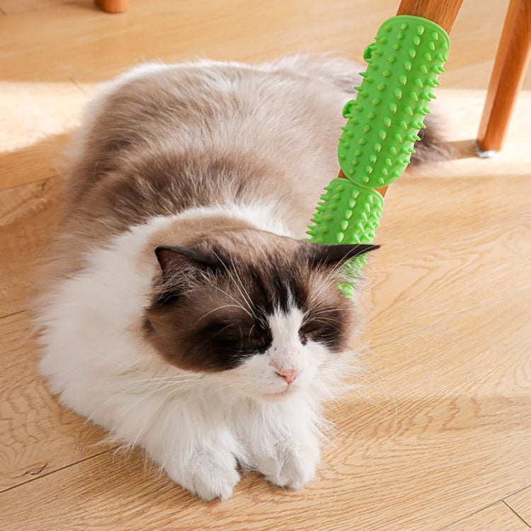 Multifunctional Cat Table Leg Scratcher Pet Silicone Hair Massage Brush