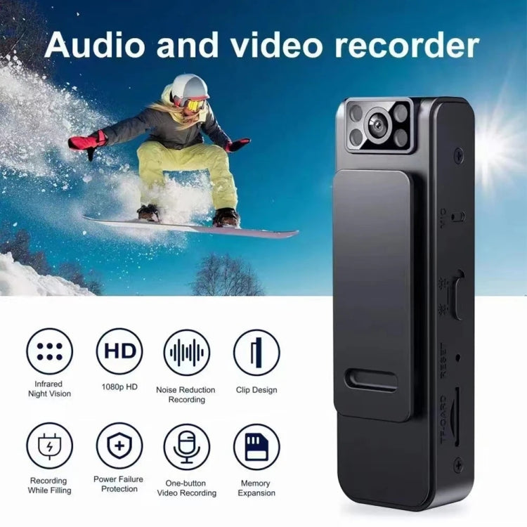 L8 With 32G Memory Card 1080P Video Recorder 130 Degree Wide Angle Lens Camera With Back Clip Infrared Night Vision