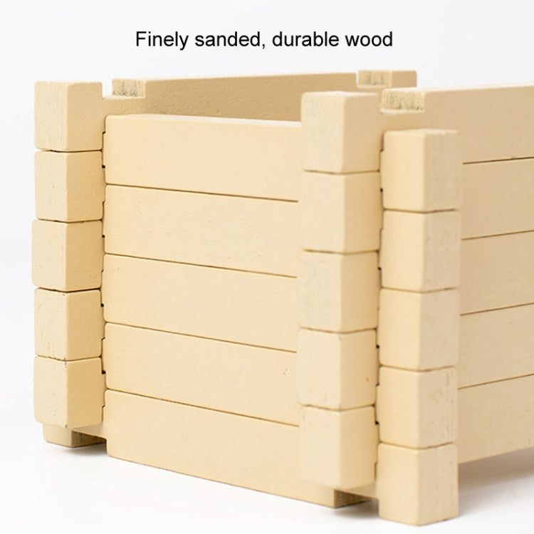 122pcs/Box Children Architecture Building Blocks Wooden House Mortise And Tenon Structure Assembled Toy