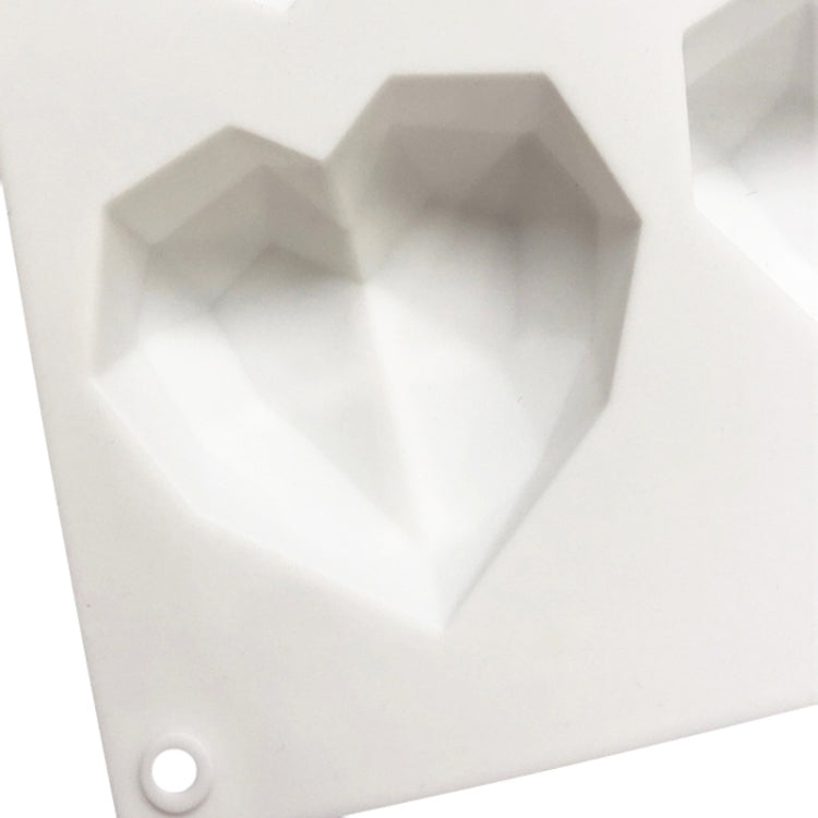 8 Grids Two Rows Heart Chocolate Mould DIY Baking Cake Tools - White