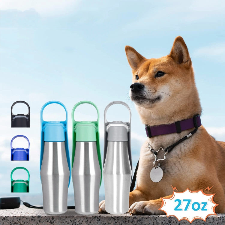 Pet Outing Stainless Steel Folding Water Bottle Outdoor Portable Drinking Fountain