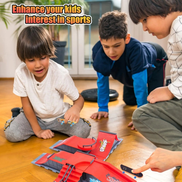 6 In 1 3 Skateboards Finger Skateboard Model Venue Scene Props Children Toy Set