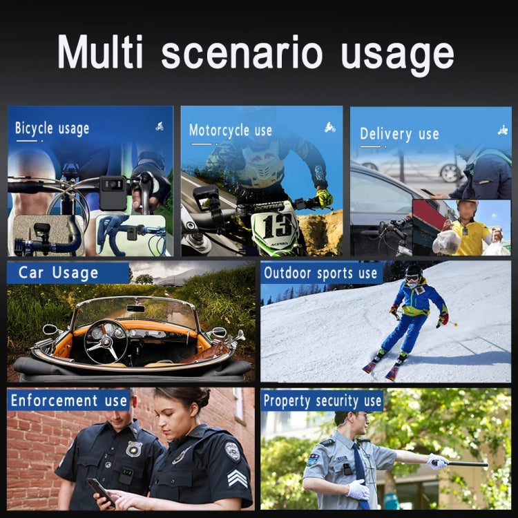 L9 2K WIFI Version  2.0 Inch IPS Screen Video Recorder With Back Clip IP65 Waterproof Mini Camcorders