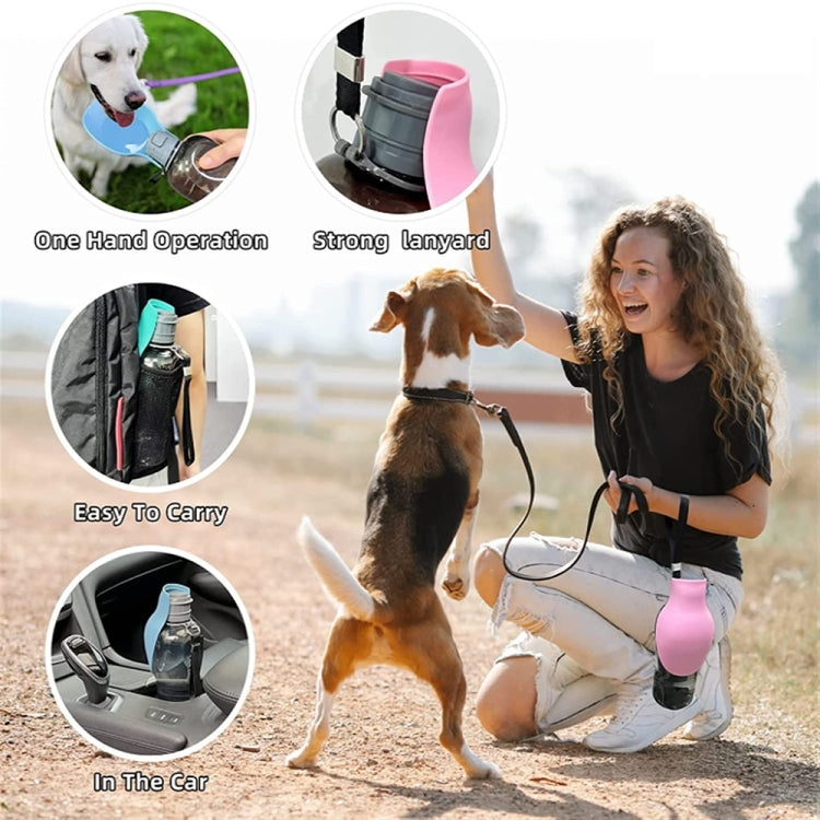 Leaf-shaped Pet Outdoor Folding Water Bottle Outdoor Portable Water Dispenser
