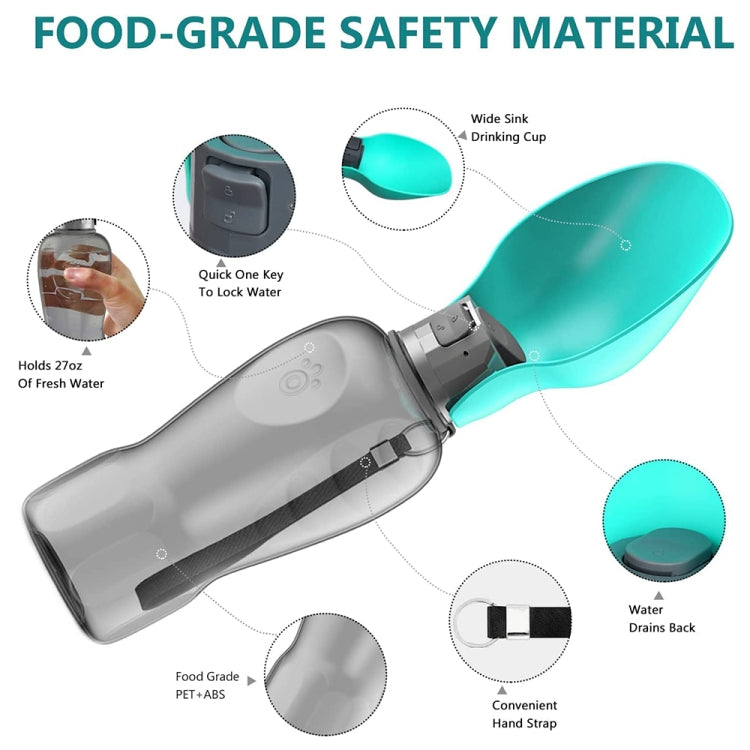 Leaf-shaped Pet Outdoor Folding Water Bottle Outdoor Portable Water Dispenser