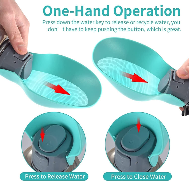 Leaf-shaped Pet Outdoor Folding Water Bottle Outdoor Portable Water Dispenser