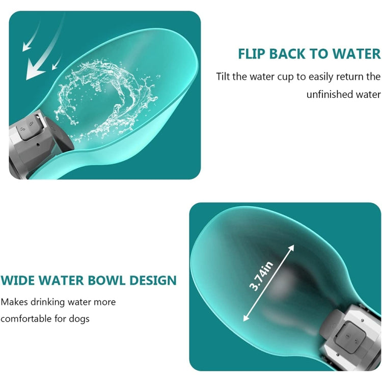 Leaf-shaped Pet Outdoor Folding Water Bottle Outdoor Portable Water Dispenser
