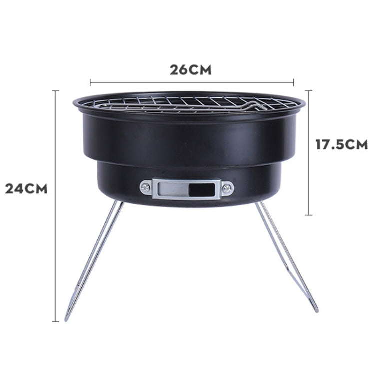 Portable Small Outdoor Folding Round BBQ Grill Wild Camping Cooking Tools, Specification: No Storage Bag