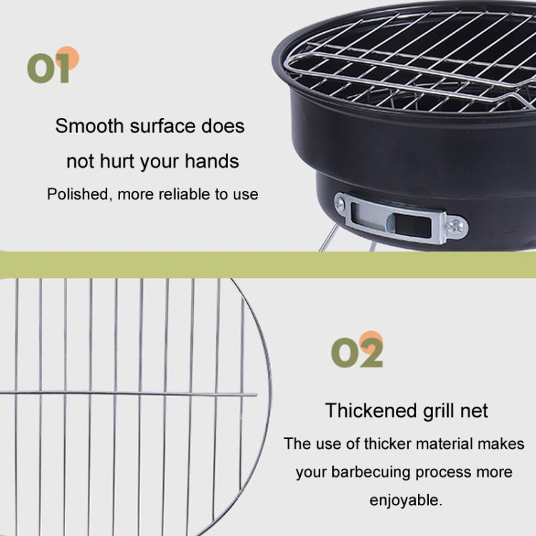 Portable Small Outdoor Folding Round BBQ Grill Wild Camping Cooking Tools, Specification: With Storage Bag