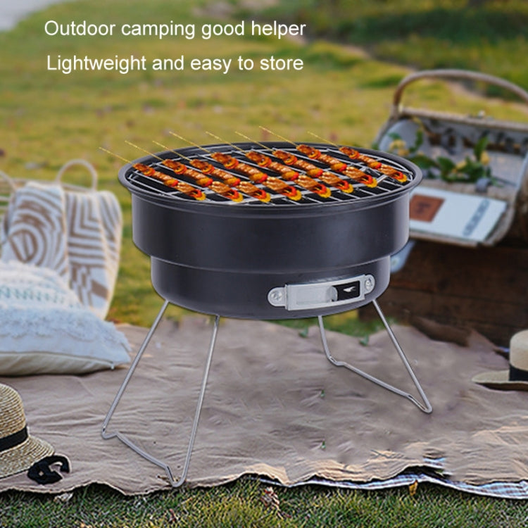 Portable Small Outdoor Folding Round BBQ Grill Wild Camping Cooking Tools, Specification: With Storage Bag