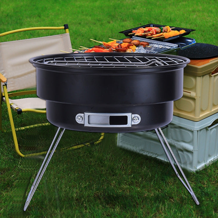 Portable Small Outdoor Folding Round BBQ Grill Wild Camping Cooking Tools, Specification: With Storage Bag